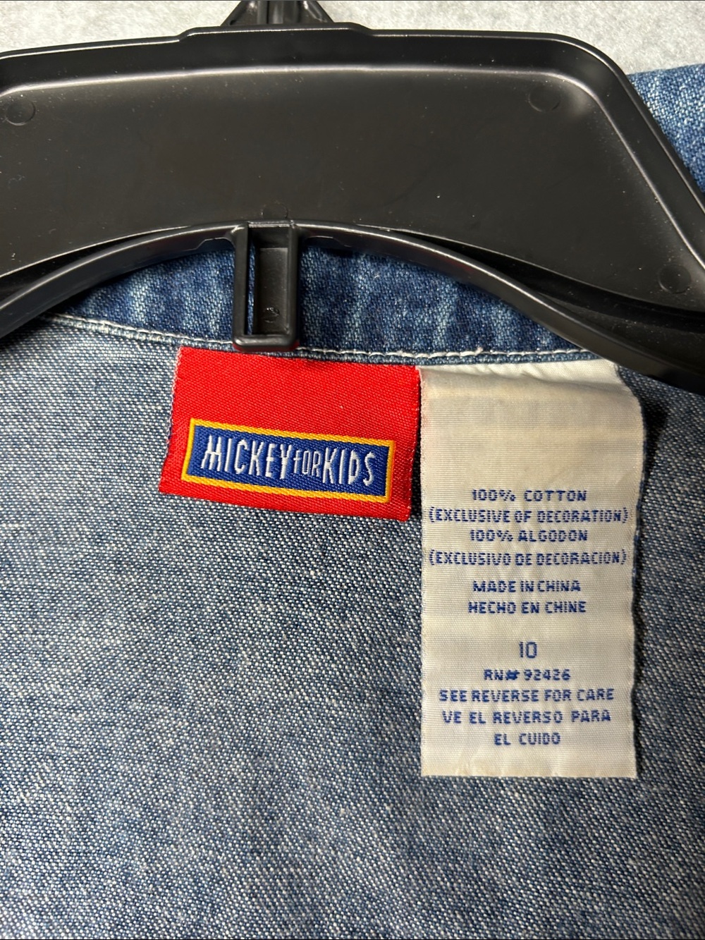 Disney Blue Denim Mickey Jean Jacket - Picture 10 of 11